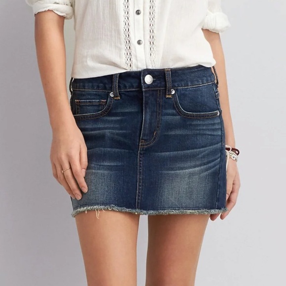2 for $20 American eagle | denim mini skirt size 4 - Picture 1 of 10